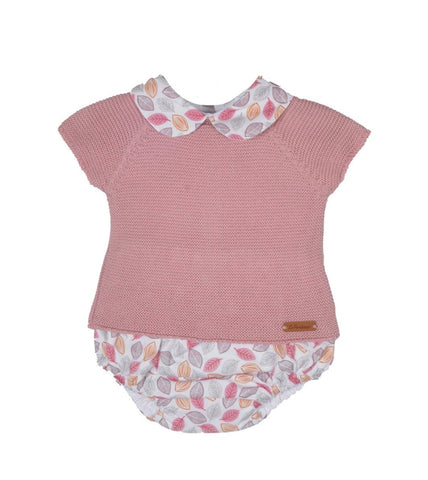 Conjunto hojas rosa palo