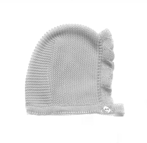 Gorro tejido gris